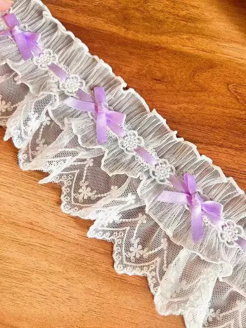 Bow Pleated Lace Handmade Diy Decoration Baby Clothes Skirt Hem Clothing Lace Accessories Curtains Home Decoration Accessories
