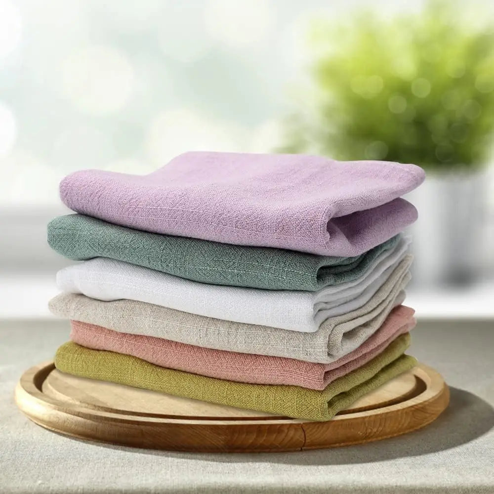 4PCS Table Napkins,40X40cm Cotton Linen Kitchen Tableware Towel,Soft Durable Cloth,Washable and Reusable Placemat