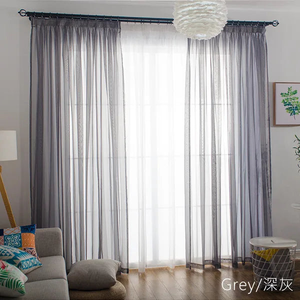 1side Romantic Home Decor Rose Voile Perspective Curtains Living Room Window Curtains Tulle Sheer Curtains only window screening