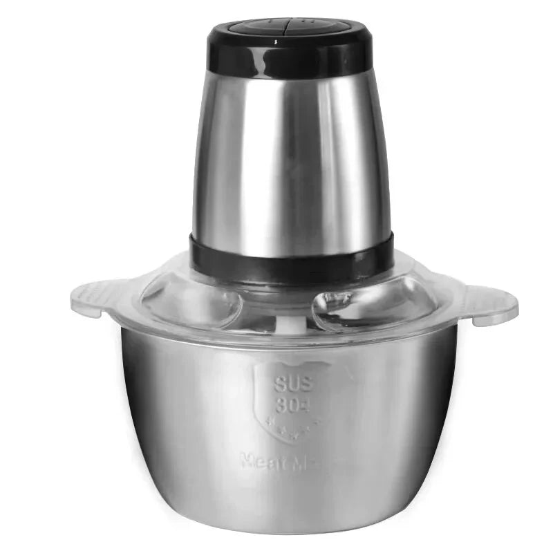 New Electric Meat Grinder Stainless Steel Food Processor Chopper Kitchen Utensils Vegetable and Fruit Chopper Household Grinder