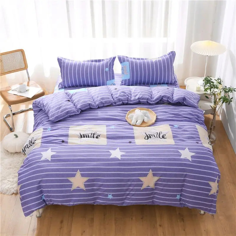Quilt Cover1.5x2.0m Student Dormitory Single Duvet Cover Double Duvet Single Child 1.1m Lattice Plant Floral Geometric Pattern