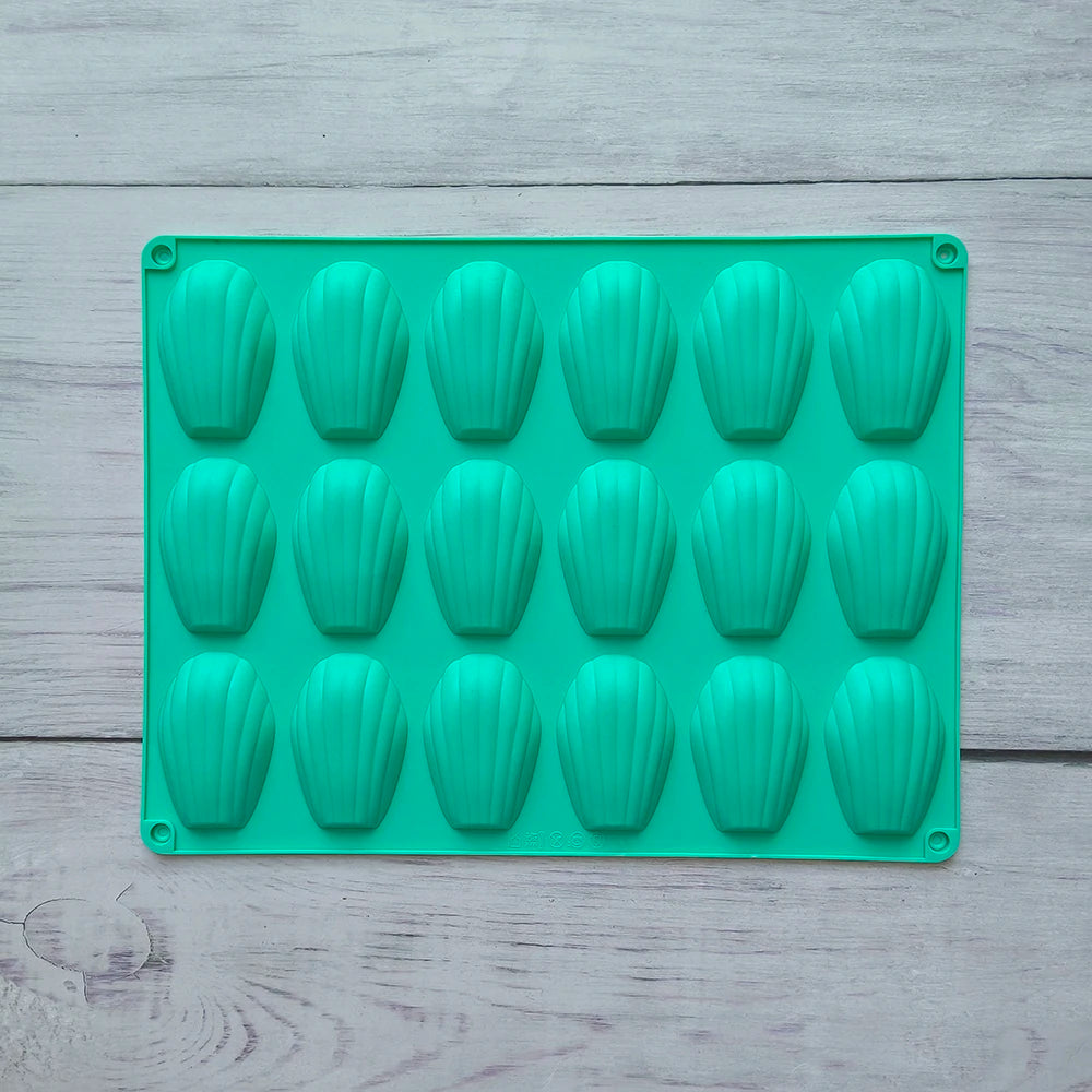 1pc 18 Cavity Madeleine Silicone Cake Mold Shell shaped Chocolate Cookie Biscuit Mould Handmade Silicone Bakeware Tools