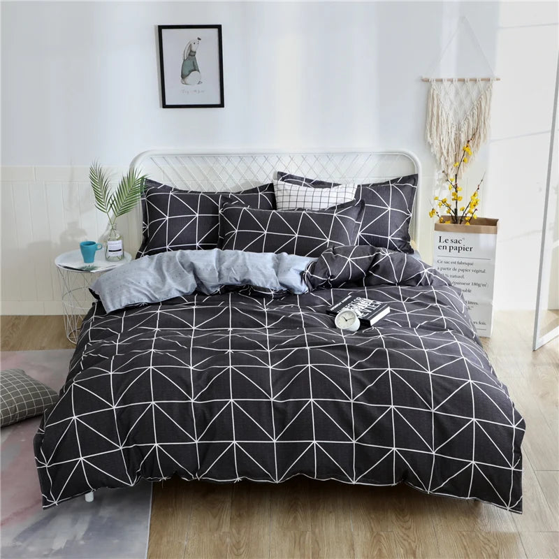 Simple plaid Duvet Cover 220x240 nordic Quilt Cover 2 people 1PCS Comforter Covers for double queen king size bed 135 150x200