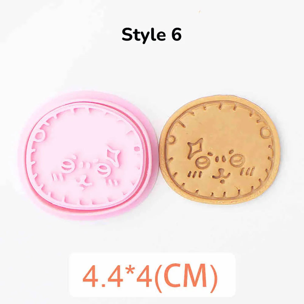 Cartoon Doll Cookie Cutters Pressable Biscuit Mold DIY Kitchen Baking Pastry Bakeware