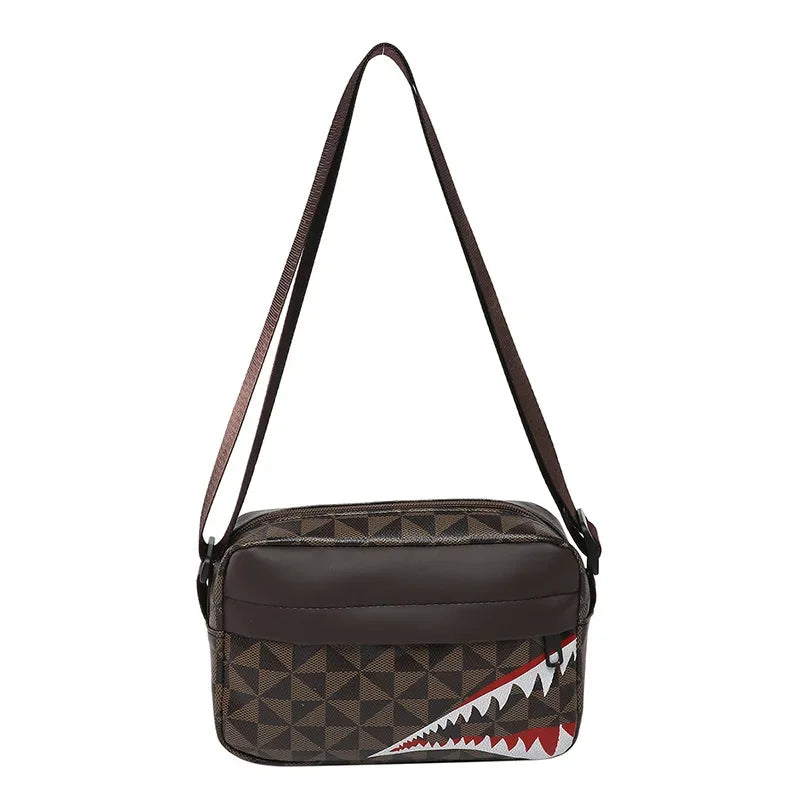 Creative Shark usta križnika torba Preprosta torbica za kovanec Mobilni telefon Torba Casual Fashion Crossbody Velika zmogljivost majhna kvadratna torba