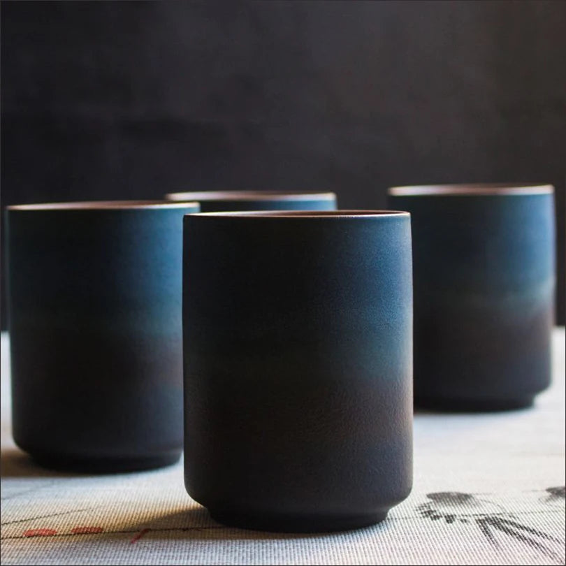 1pc Restaurant Kiln Coffee Cup 200ML Japanese Tea Cup High Temperature Resistant Ceramic Retro Style Gradient Mug Drinkware