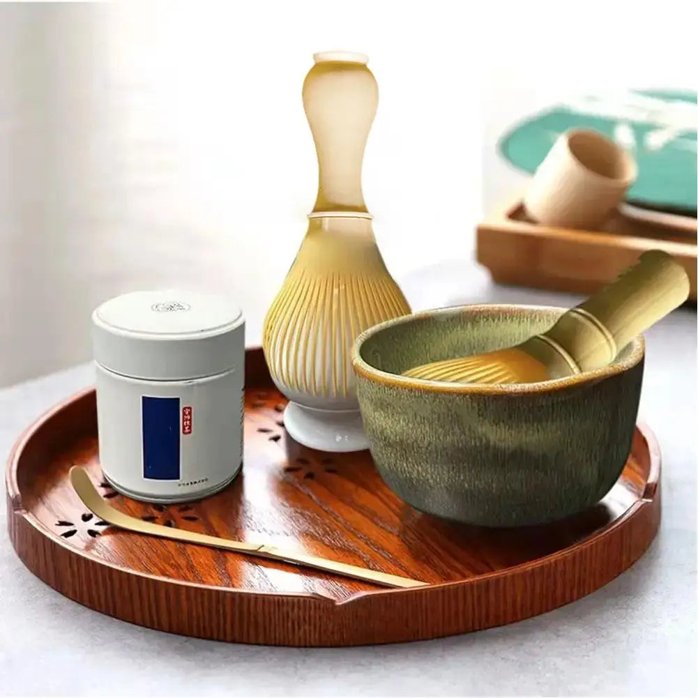 Japanese Resin Matcha Whisk Set - Includes Green Tea Powder Grinder & Chasen Mixer, Solves Lumpy Matcha & Uneven Stirring Issues