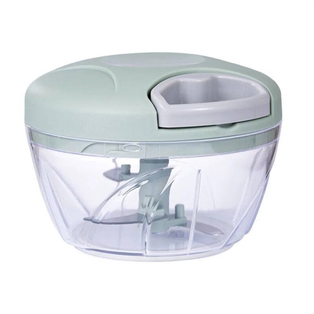 Green Food Processor Kitchen Gadgets 200ml/400ml Vegetable Chopper Blender Stainless Steel Blades Manual Pull Food Chopper
