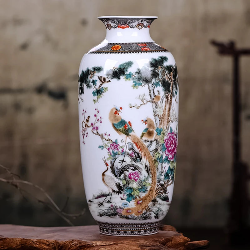 Jingdezhen keramična vaza vintage kitajske tradicionalne vaze domača vaza živali vaza fino gladko površinsko opremljanje člankov
