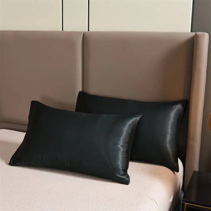 Seturi de lenjerie de pat de plapumă de 3pcs din satin set de lenjerie de pat regină seria neagră, bogată de mătase, mătase moale, moale de miere de luna de miere gratuită