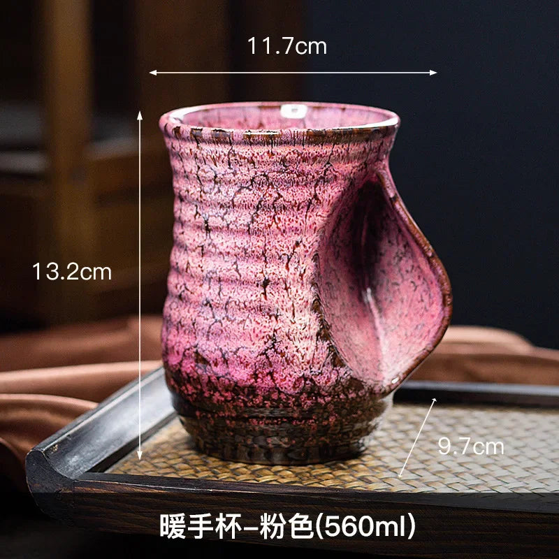 500ml Creative Ceramic Coffee Cup, Kiln Changed Pottery, Cute Tea Cups, Kung Fu Teacup, Wholesale