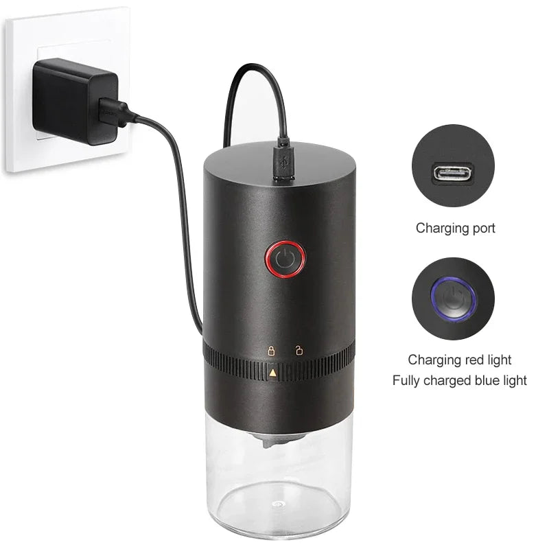 Neue Kaffeemühle TYP C USB Ladung Professionelle Keramik Schleifen Kern Kaffee Bohnen Mühle Neue Upgrade Tragbare Elektrische