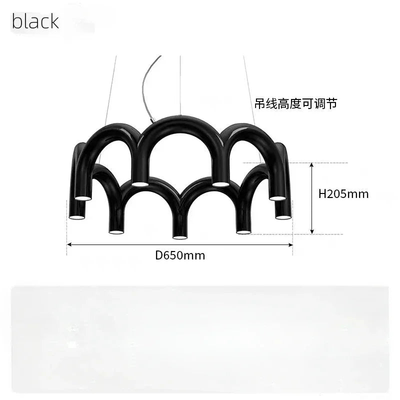 Modern U-shaped Chandelier Bedroom Kitchen Designer Bar Long Lamps Restaurant Decoration Lighting