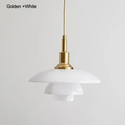 Bauhaus 3 Layer Glass LED Pendant Lamp Danish Designer Chandelier Bedroom Bedside Living Dining Room Lighting Fixtures Decor