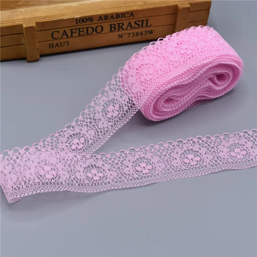 10 Yards/Lot High Quality Beautiful Lace Ribbon Tape 40MM Lace Trim DIY Embroidered For Sewing Decoration african lace fabric