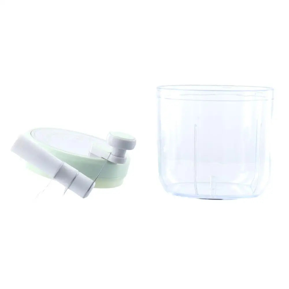 Green Food Processor Kitchen Gadgets 200ml/400ml Vegetable Chopper Blender Stainless Steel Blades Manual Pull Food Chopper