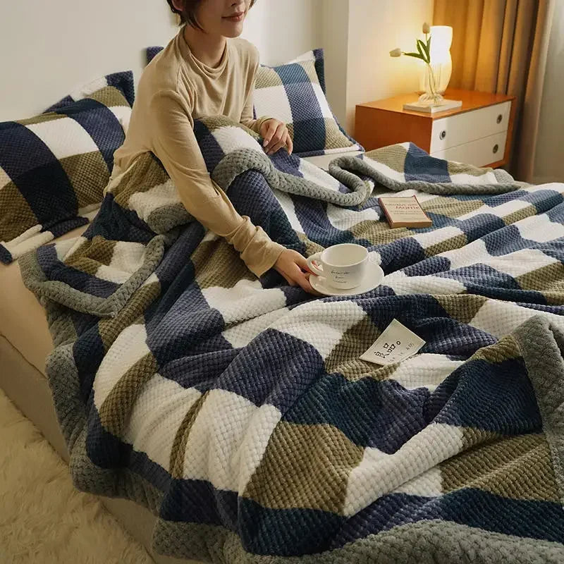 Cobertor de malha lance macio chenille fio de malha cobertor máquina lavável crochê artesanal malha lance cobertor para sofá cama