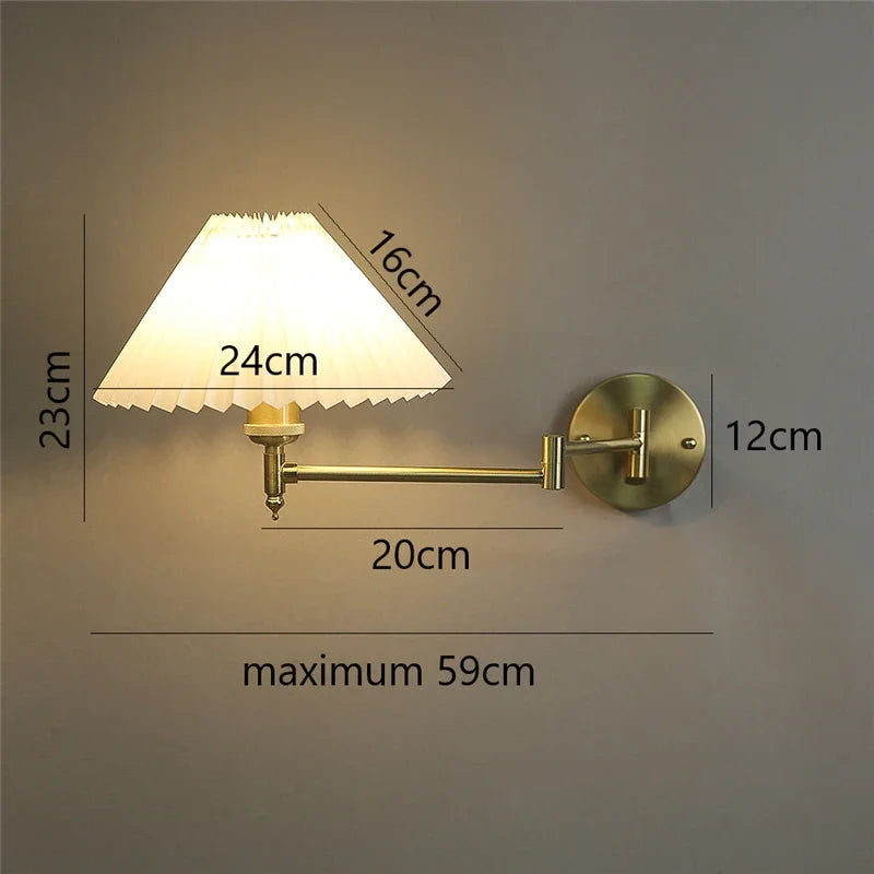 Nordic Adjustable Folding Wall Lamps Rotating Rocker Arm Light Fixtures Modern Minimalist Bedroom Study Bedhead LED Wall Lights