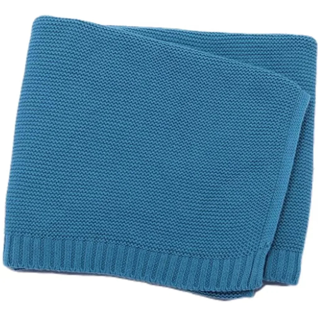 Personalized Kid Name Baby Blanket Embroidered New Born Baby Blanket Stroller Swaddles Breathable Cotton Knitted Blanket Bedding