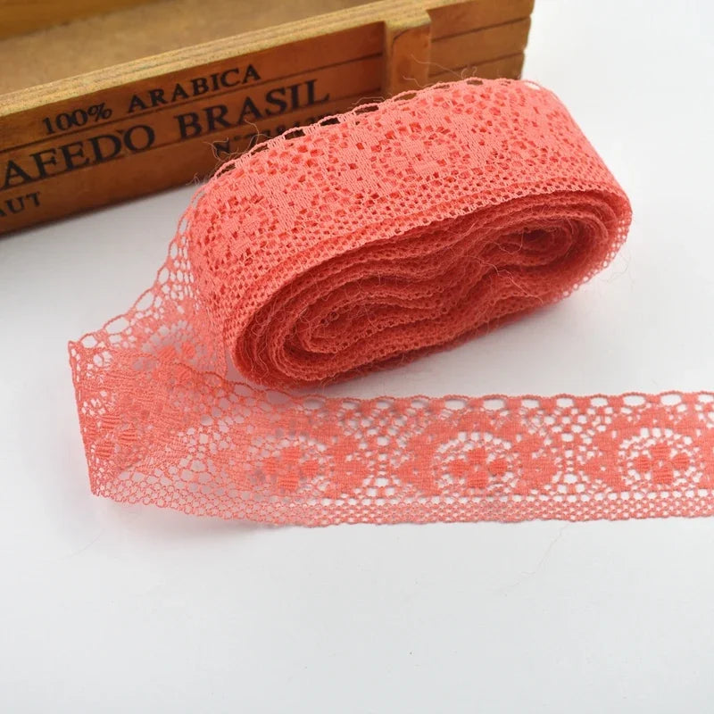 10 Yards/Lot High Quality Beautiful Lace Ribbon Tape 40MM Lace Trim DIY Embroidered For Sewing Decoration african lace fabric