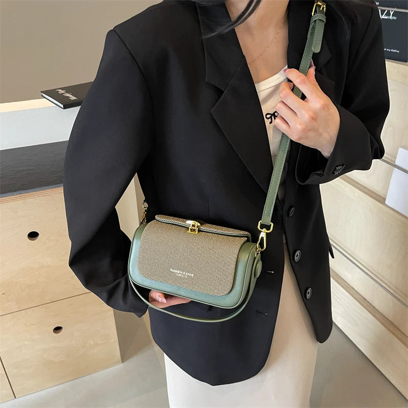 Jednostavna modna mini kvadratna žena Crossbody torbe 2024 luksuzne dizajnerske torbice i torbe kutija Oblik čistih boja za ramenice