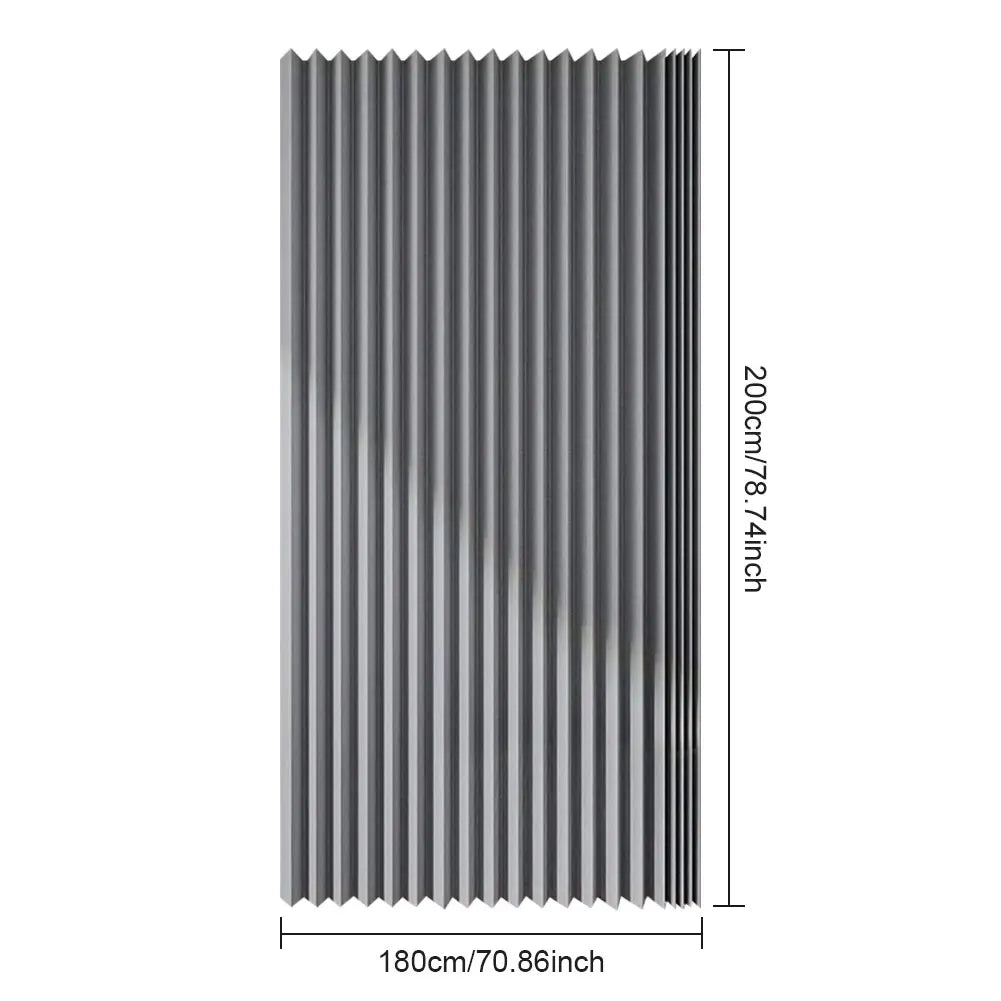 Foldable Magnetic Shower Curtain Waterproof Bath Curtain with 14 Hooks Bathroom Curtain Modern for Bathroom