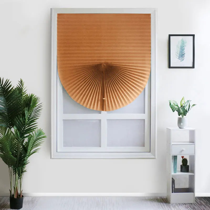 1Pc Half Shades Self-adhesive Windows Nonwoven Folding Curtain Bathroom Balcony Living Room Balcony Curtains Pleated Blinds