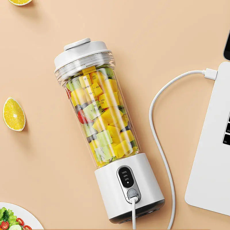 New 300W Powerful Electric Juicer 4000mAh Dual-use Juice Cup Home Outdoor Fresh Fruit Smoothies Blender BPA-Free Portable Cup