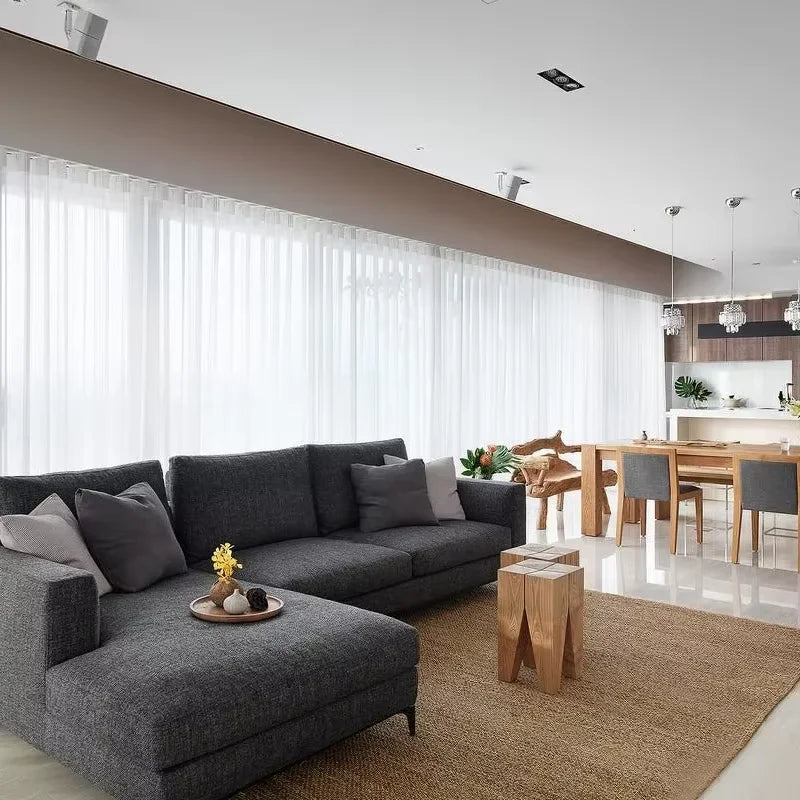 Moderne weiße Vorhänge aus massivem Tüll für Wohnzimmer, Schlafzimmer, Balkon, Fenster, Sichtschutz, durchsichtige Voile-Vorhänge, Gaze-Behandlungen, Tür