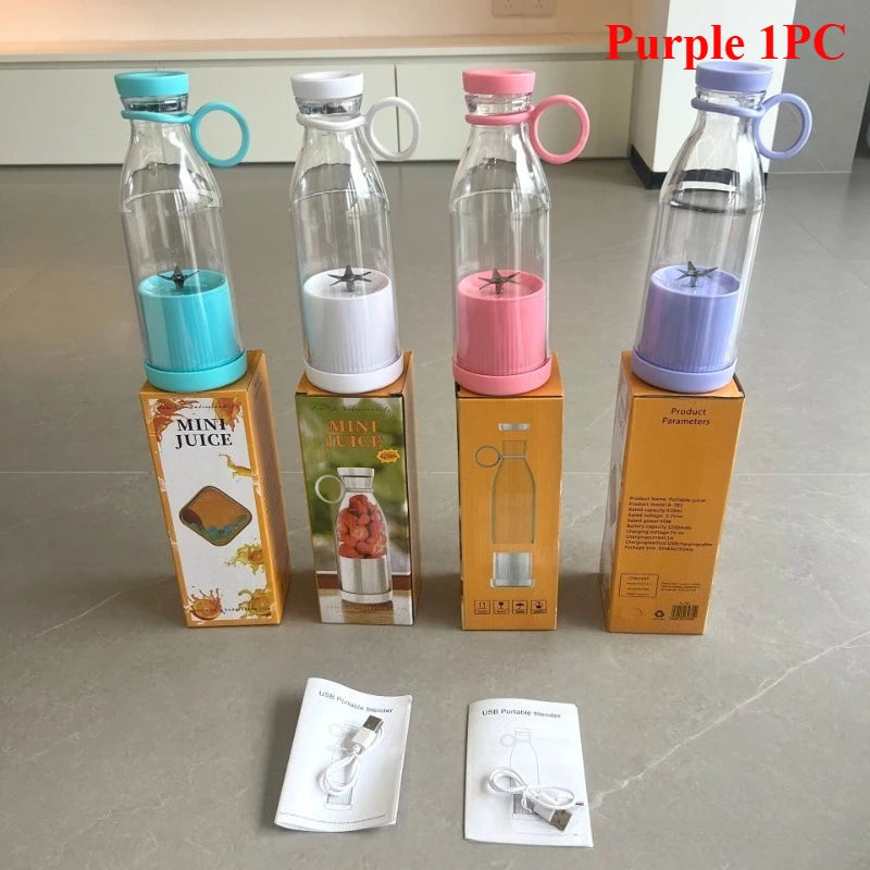 Spremiagrumi elettrico Tazza 6 Lame Frullatore Macchina per frappè USB Portatile Frutta Latte Strumento di miscelazione Mini Succo fresco Frullatore da cucina