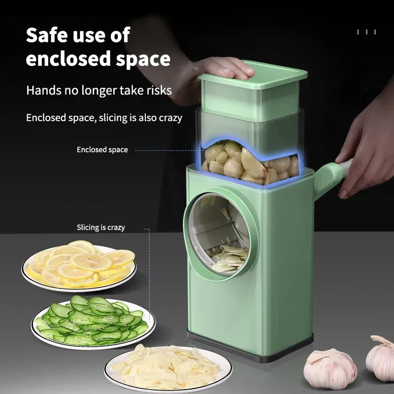 1 Pc Multifunctionele Groentesnijder Cutter Chopper Raspen Shredders Fruit Draaigreep Geen Pijn Je Handen Keuken Tool