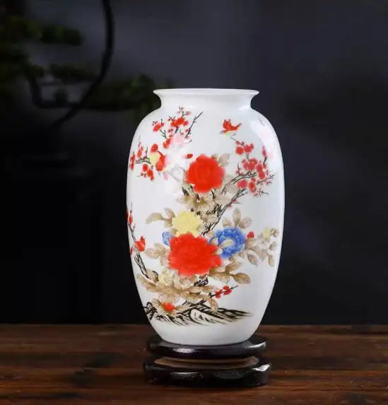 Jingdezhen keramična vaza vintage kitajske tradicionalne vaze domača vaza živali vaza fino gladko površinsko opremljanje člankov
