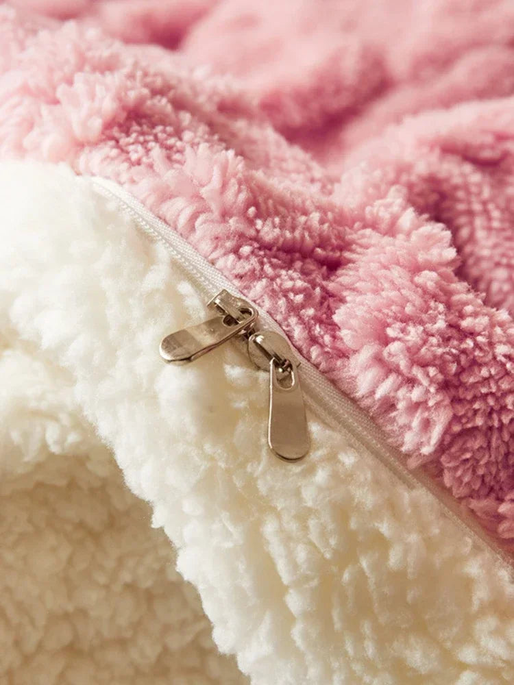 Dvostruka upotreba Umjetni kašmir pokrivač zima topli plišani prekrivač pokrivač pokrivač Toplina dvostrana fleece Comforter pokrivača meka