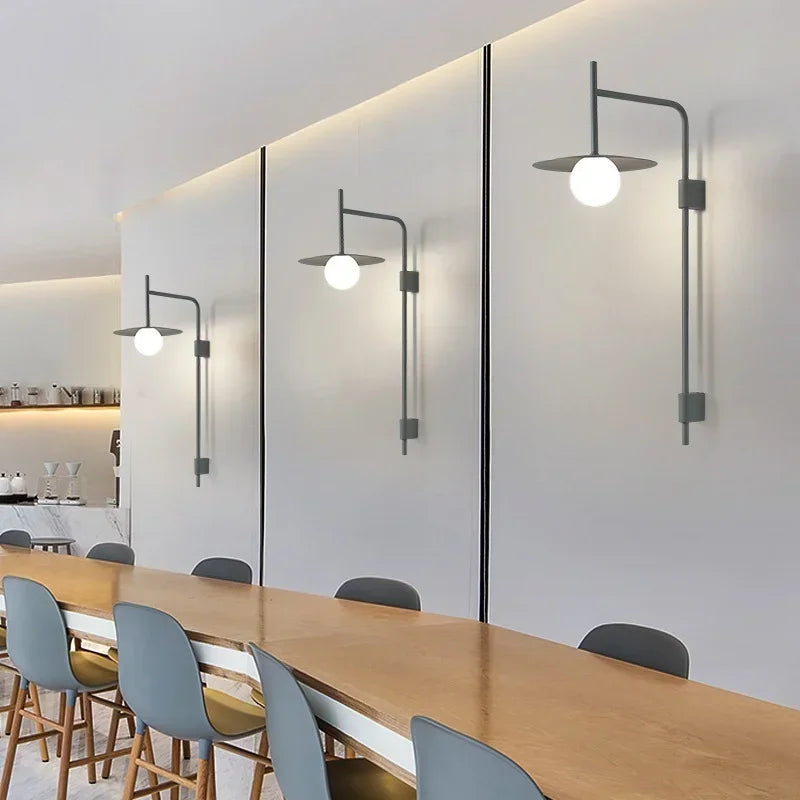 Nordic Creative Arm Movable Glass G9 Bulb Wall Lamp Living Room Restaurant Bedroom Hotel Study Bedhead LED Lighting Decor Light
