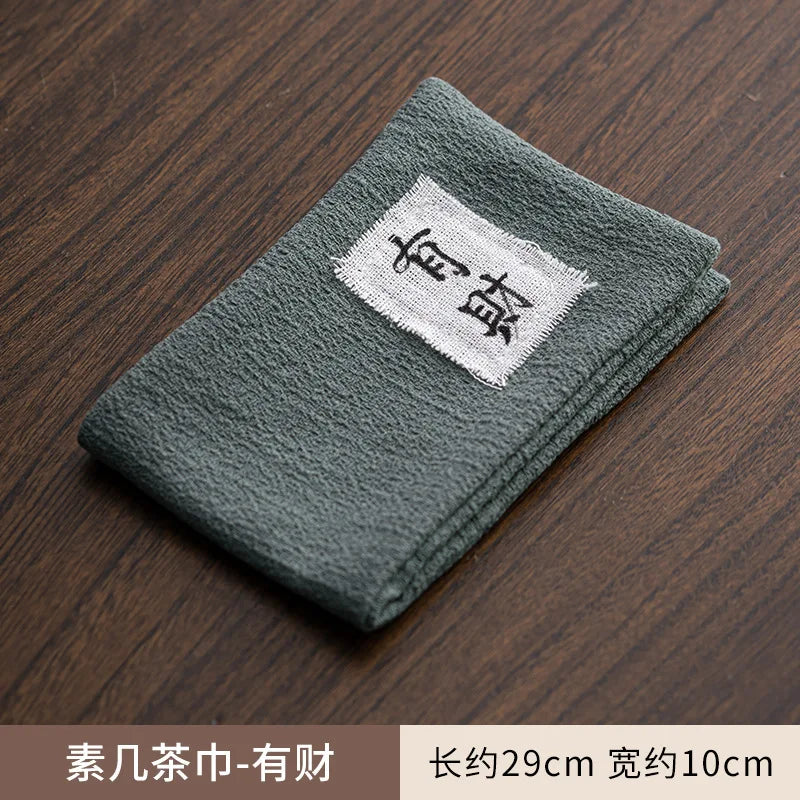 Absorbent Cotton Linen Tea Towel Aesthetic Teapot Cleaning Towel Dish Towels for Kitchen Tea Napkins Tea Cloth Tea Items Craft