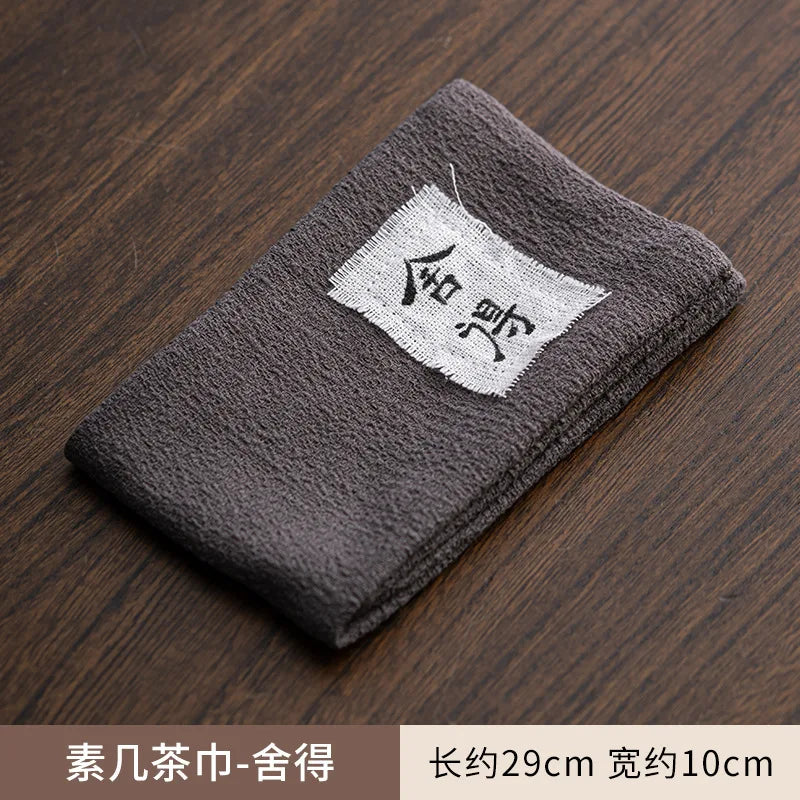 Absorbent Cotton Linen Tea Towel Aesthetic Teapot Cleaning Towel Dish Towels for Kitchen Tea Napkins Tea Cloth Tea Items Craft