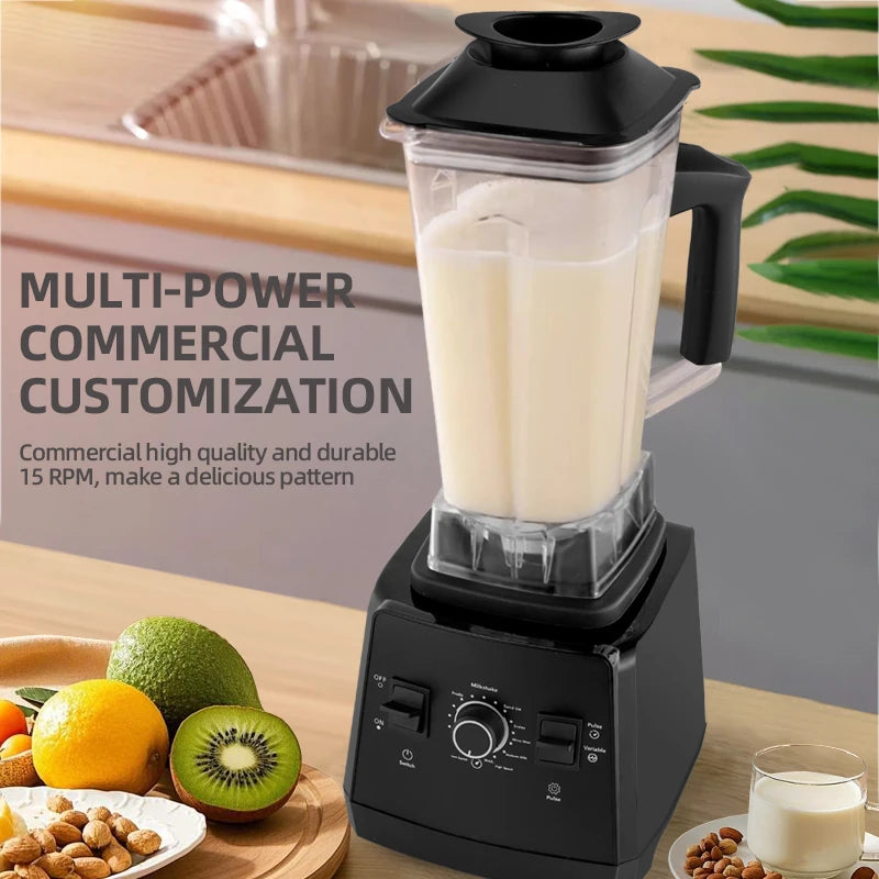 Frullatore commerciale resistente da 2000 W Miscelatore fisso per frullati di ghiaccio Apparecchi per cucina Robot da cucina professionale ad alta potenza