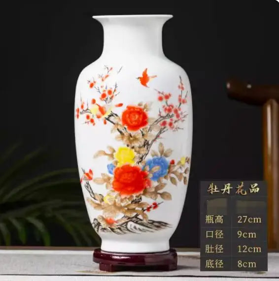 Jingdezhen keramična vaza vintage kitajske tradicionalne vaze domača vaza živali vaza fino gladko površinsko opremljanje člankov