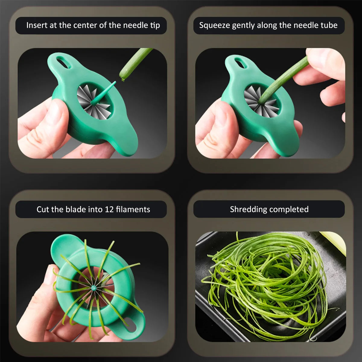 Shred Zijde Mes Snijmachine Lente-uitjes Cutter Speedy Food Chopper Groente Rasp Cuisine Outils Uien Shredder Keuken Accessoires