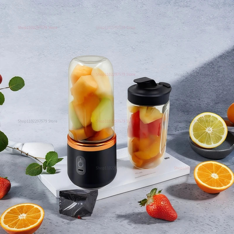 Bærbar 2-kopfrugt Juicer Blender Mini Ice Crusher USB Genopladelig trådløs juice Extractor til smoothies rejse kompakt
