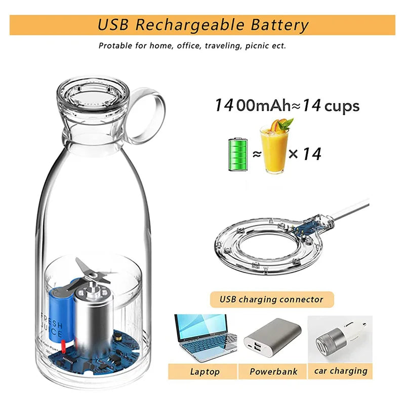 Mini Portable Blender Electric Juicer Fruit Mixers Fruit Extractors Smoothies Mixer Multifunktionel juice Maker Machine Blender