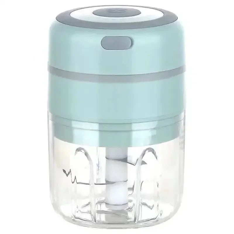 300ML Elektrische Knoflook Chopper USB Opladen Voedsel Groente Vlees Crusher Rvs Mini Chili Knoflookstamper Keuken Gadgets