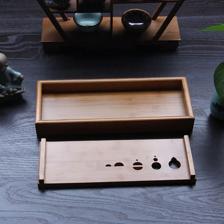 Natural Wood Bamboo Puer Tea Tray,Kung Fu Tea Set, Room Board Table, Chinese Traditional Culture Ceremony Tools