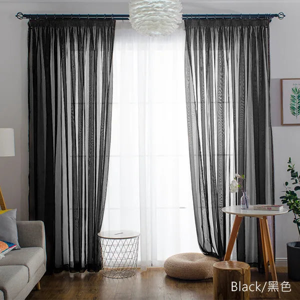 1side Romantic Home Decor Rose Voile Perspective Curtains Living Room Window Curtains Tulle Sheer Curtains only window screening