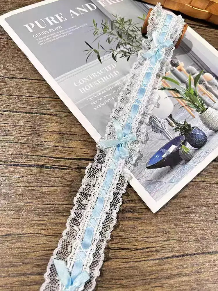 Bow Pleated Lace Handmade Diy Decoration Baby Clothes Skirt Hem Clothing Lace Accessories Curtains Home Decoration Accessories