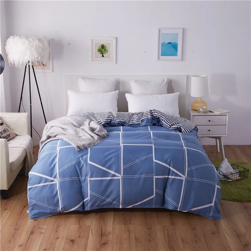 Simple plaid Duvet Cover 220x240 nordic Quilt Cover 2 people 1PCS Comforter Covers for double queen king size bed 135 150x200