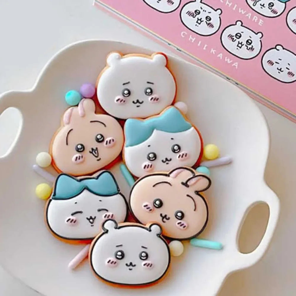 Cartoon Doll Cookie Cutters Pressable Biscuit Mold DIY Kitchen Baking Pastry Bakeware
