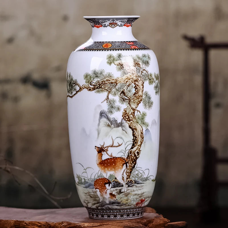 Jingdezhen keramična vaza vintage kitajske tradicionalne vaze domača vaza živali vaza fino gladko površinsko opremljanje člankov