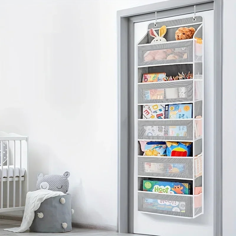 5-Shelf Hanging Storage Organizer - Behind Door, Anti-Tilt, 5 Large Capacity Pockets, Hanging Bag Suitable For Bedroom, Bathroom