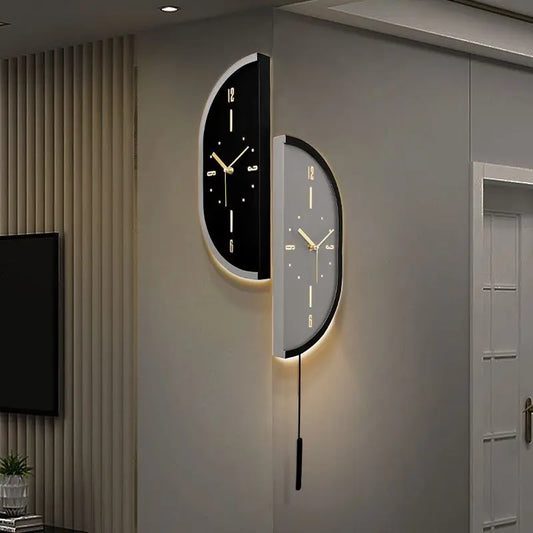 Hoekwandklok Woonkamerklok Wandgemonteerde Stille Display Wandklok Modern Design Home Decor